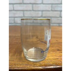 Vintage Hamm's Beer Sample Barrel Glass Tavern Bar 3.25" White Crown