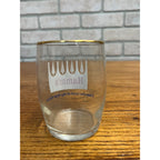 Vintage Hamm's Beer Sample Barrel Glass Tavern Bar 3.25" White Crown