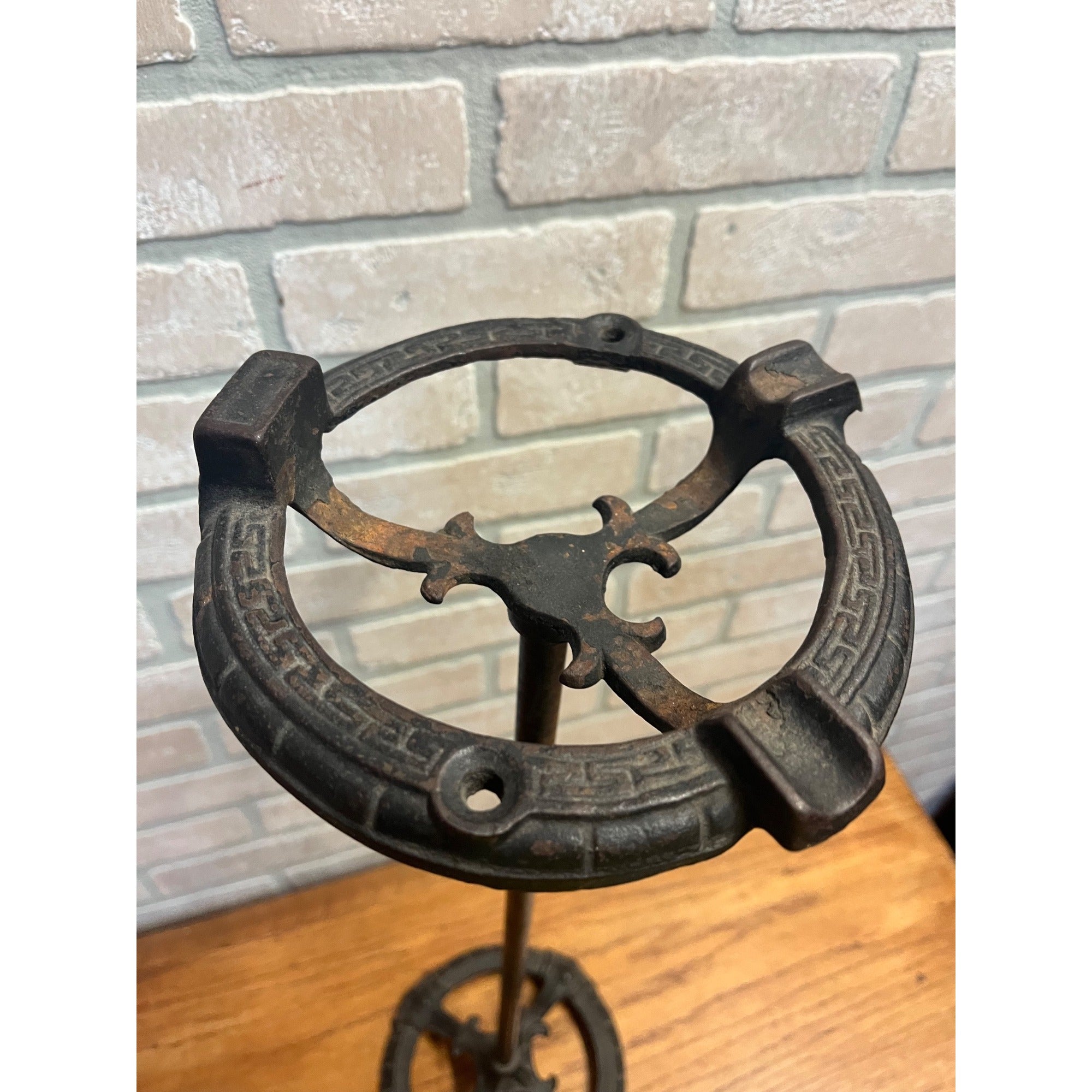 Victorian Cast Iron Smoking Stand Floor Ashtray Cigar Cigarette Stand Antique