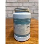 Vintage Kent Drug Company Plaster Paris Plastic Jar Can w/ Contents