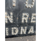 Vintage Railroad "Stop on Red Signal" Sign w/ Reflective Cat Eyes Train RR