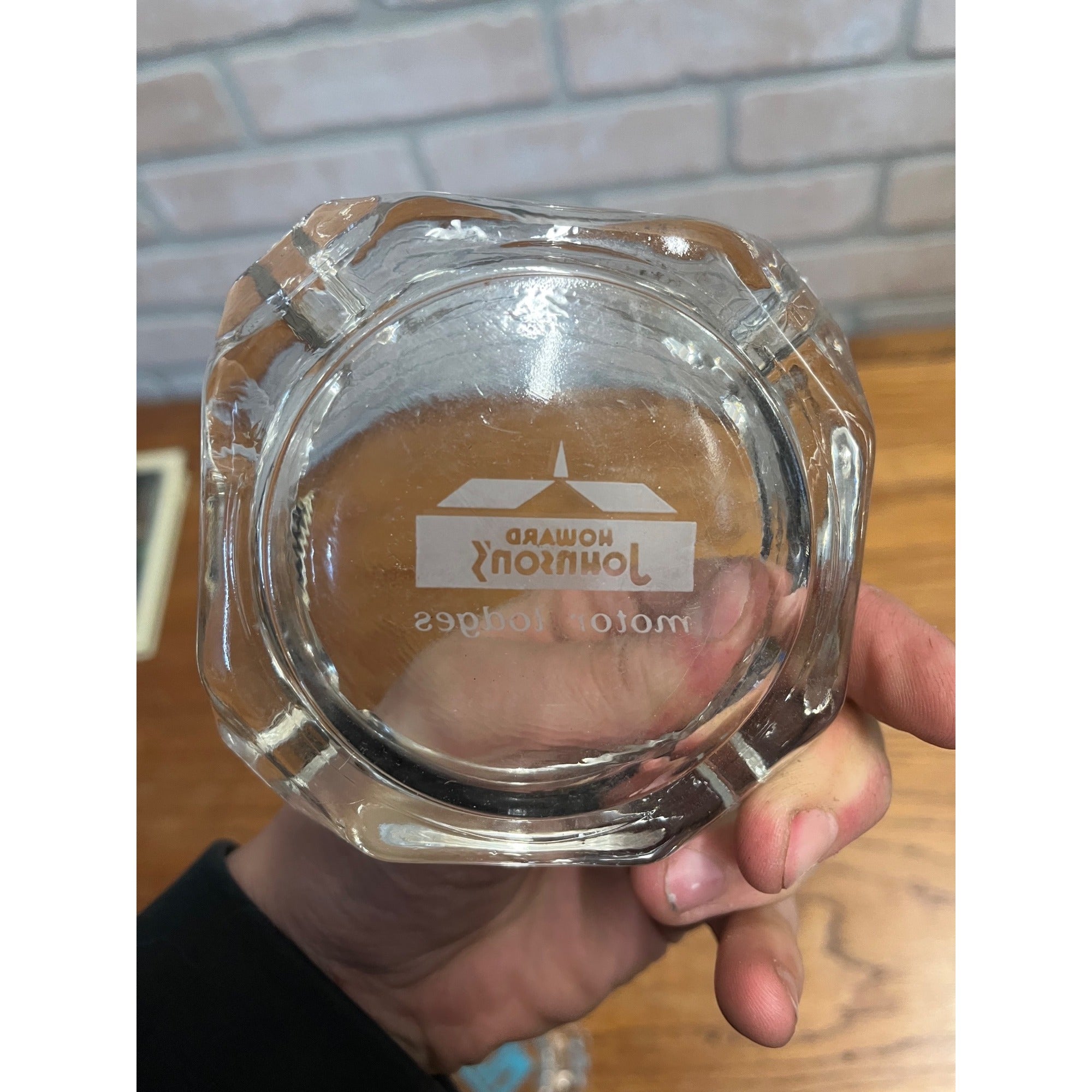 1960s Howard Johnson's Glass Ashtray Restaurant Motor Lodge OOB Vintage