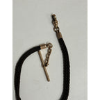 Original Victorian Human Hair Watch Fob Chain Mourning Memento Mori w/ Locket