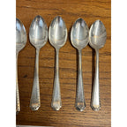Vintage Oneida Community Stainless Tudor Plate "Chalfonte" Pattern Teaspoons Set of Six (6)