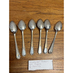 Vintage Oneida Community Stainless Tudor Plate "Chalfonte" Pattern Teaspoons Set of Six (6)