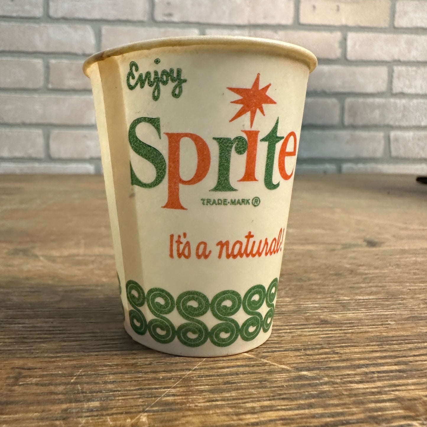 Scarce 1960s Sprite 4oz Sample Cup Multicolor Version Paper Wax Cup