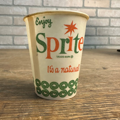 Scarce 1960s Sprite 4oz Sample Cup Multicolor Version Paper Wax Cup