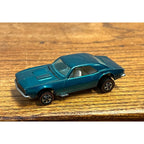 Vintage Hot Wheels Redline 1968 TOUGH Aqua Teal Custom Camaro HK - WHITE Int