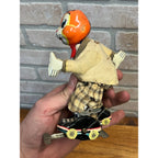 TPS Tin Toy mechanical Happy Skaters Skating Rabbit Bunny Japan Roller Skater