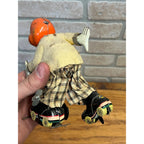 TPS Tin Toy mechanical Happy Skaters Skating Rabbit Bunny Japan Roller Skater