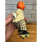 TPS Tin Toy mechanical Happy Skaters Skating Rabbit Bunny Japan Roller Skater