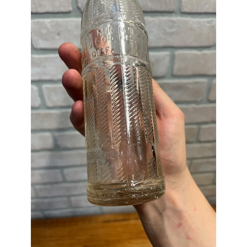 Vintage 1950s Embossed Nehi Soda Bottle 9oz No City