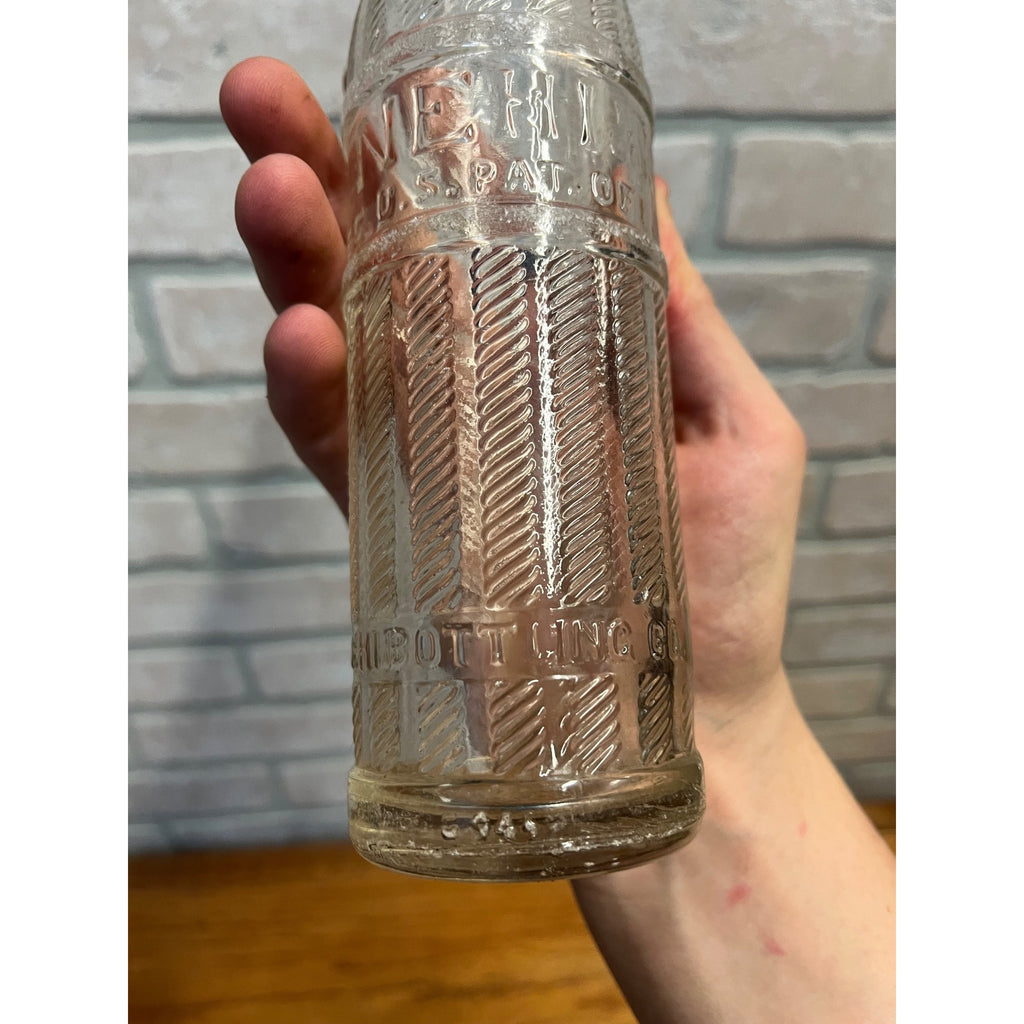 Vintage 1950s Embossed Nehi Soda Bottle 9oz No City