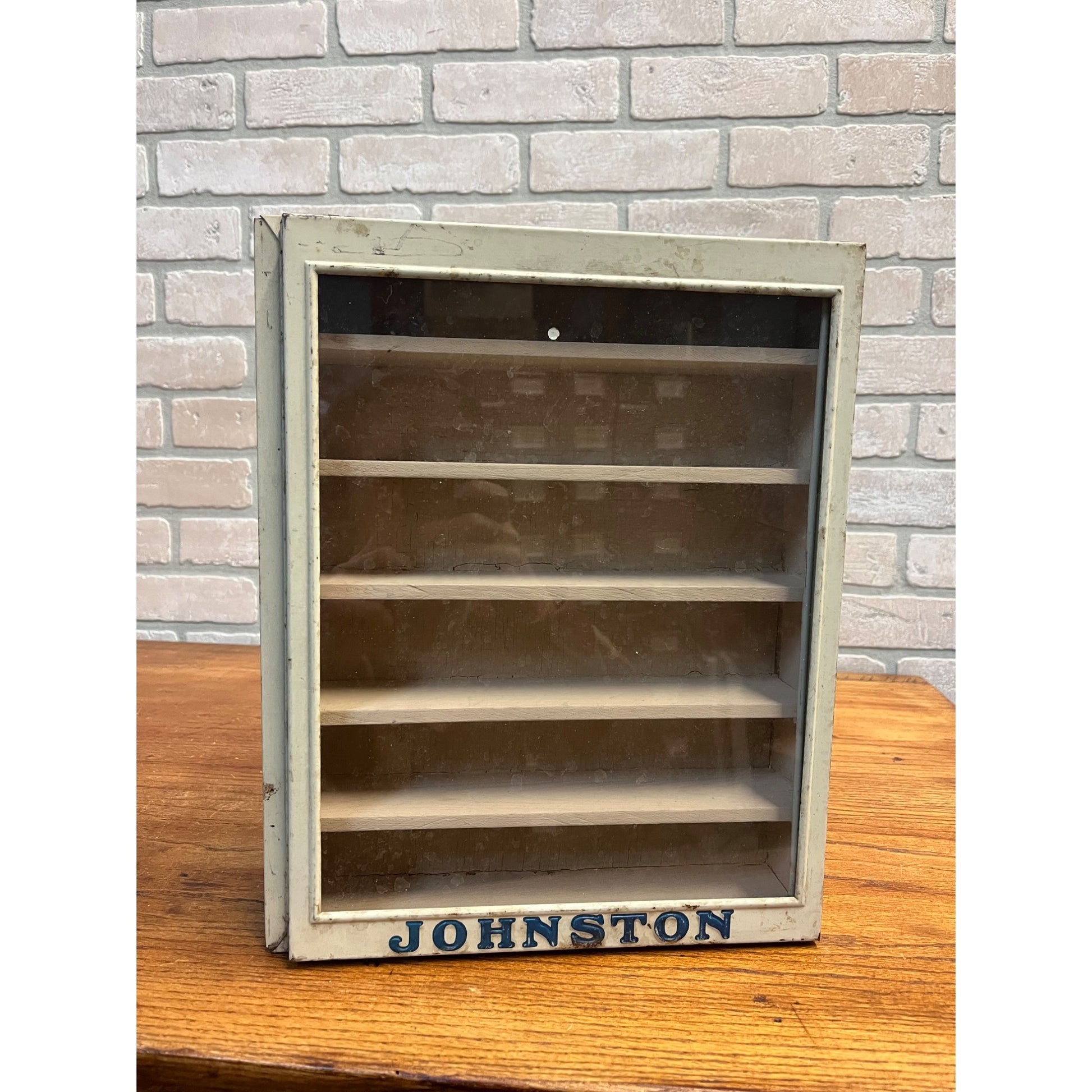 Vintage Johnston Cookies / Crackers General Store Advertising Cabinet Milwaukee