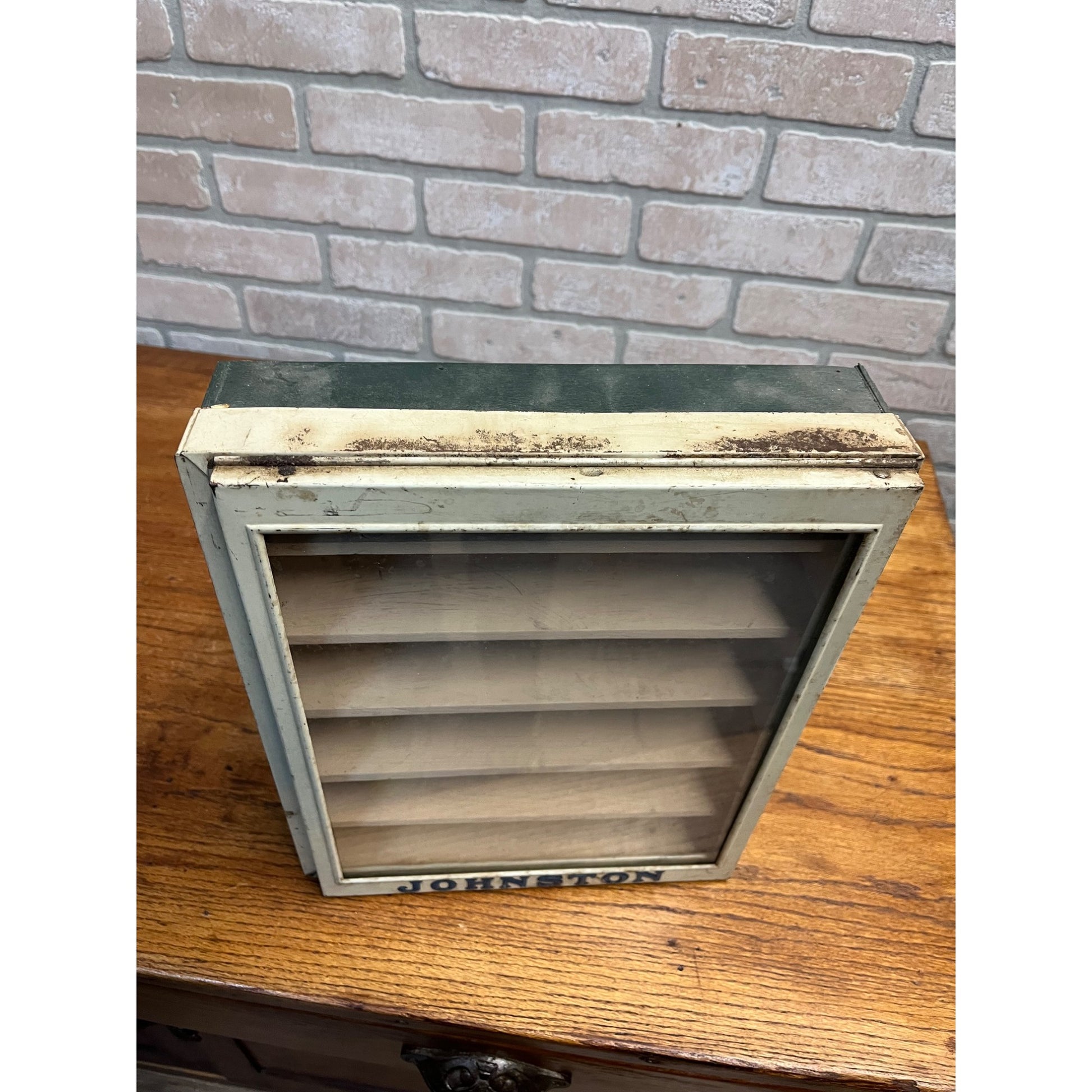 Vintage Johnston Cookies / Crackers General Store Advertising Cabinet Milwaukee