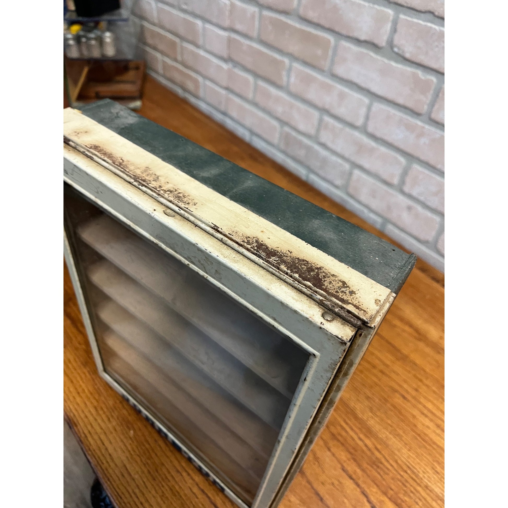 Vintage Johnston Cookies / Crackers General Store Advertising Cabinet Milwaukee