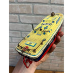 Vintage Marusan Toys Japan PM51 Coast Guard Patrol Tin Boat - Works