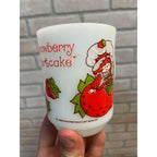 Vintage 1980 Strawberry Shortcake American Greeting Milk Glass Mug Anchor Hocking