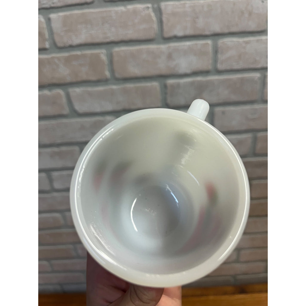 Vintage 1980 Strawberry Shortcake American Greeting Milk Glass Mug Anchor Hocking