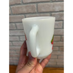 Vintage 1980 Strawberry Shortcake American Greeting Milk Glass Mug Anchor Hocking