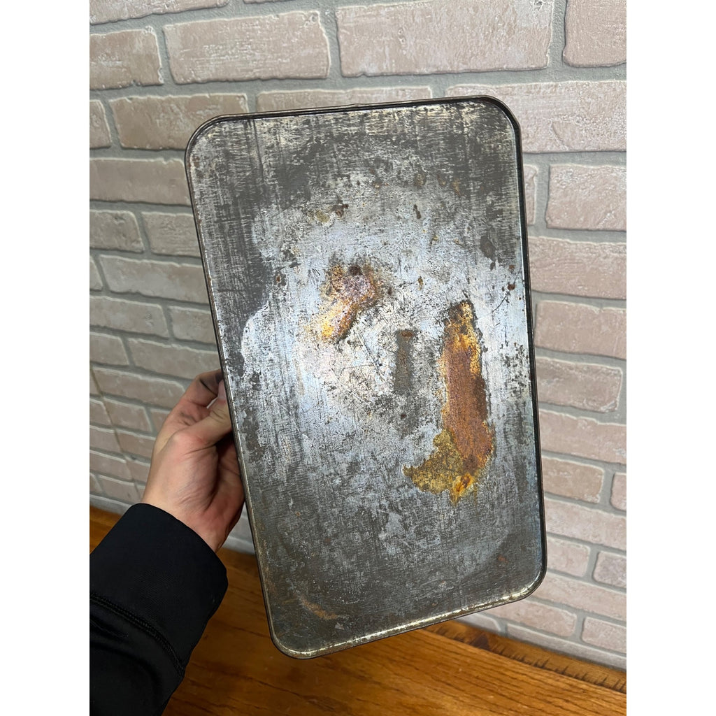 RARE Vintage 1940s Vitapep Dog Food Advertising Tin Container Hinged Scotties