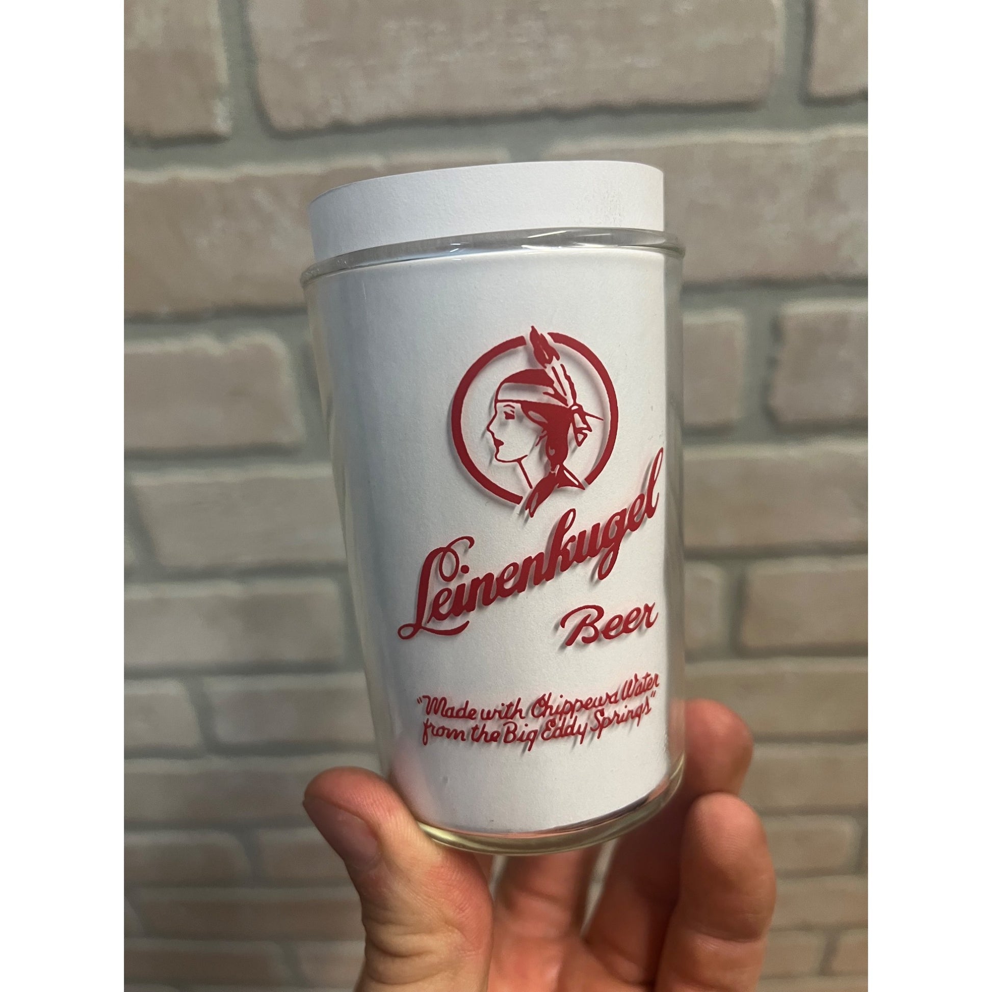 Vintage 1960s Leinenkugels Beer Tester Sampler Shot Glass 3.5"