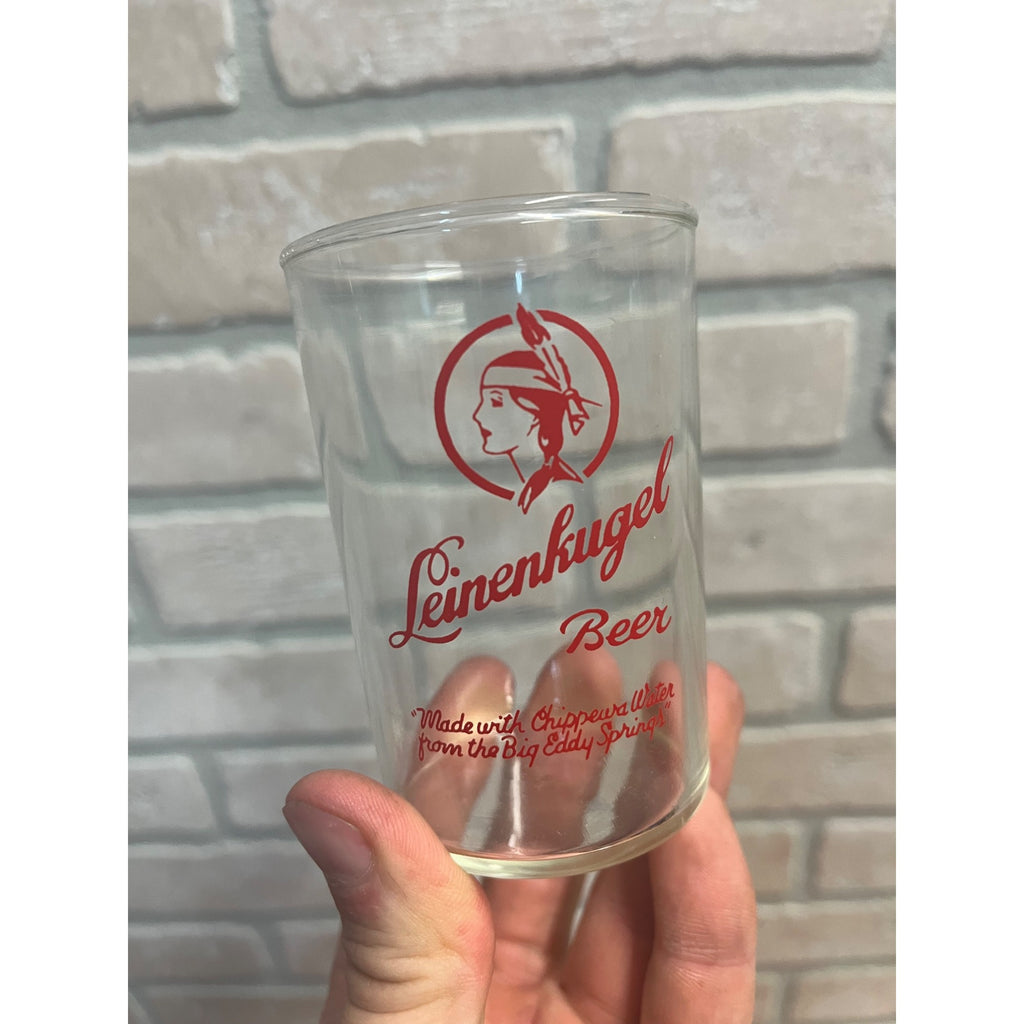 Vintage 1960s Leinenkugels Beer Tester Sampler Shot Glass 3.5"