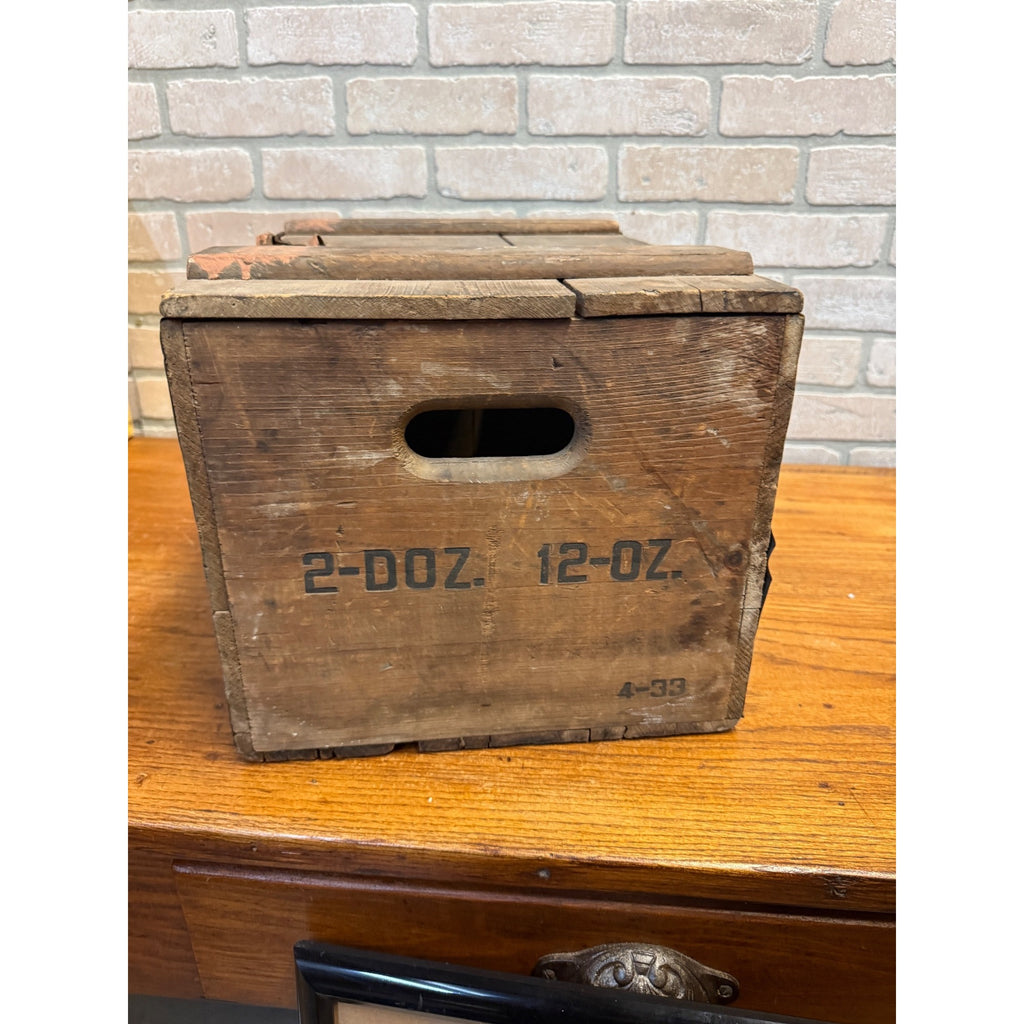 Vintage United States Brewing Co. Beer Chicago Wooden Bottle Crate Case Pre-Pro Lidded