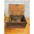 Vintage United States Brewing Co. Beer Chicago Wooden Bottle Crate Case Pre-Pro Lidded