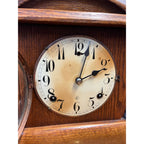 Vintage Gilbelt Mantel Clock Solid Oak w/ Chime - Mission Style
