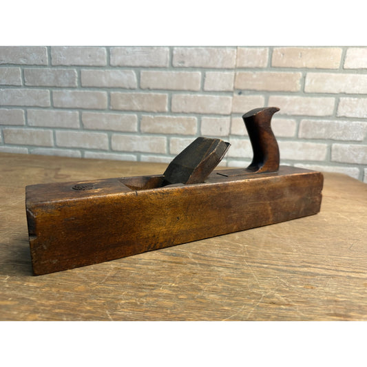 Antique DR Barton 1832 Carpenter's 16" Wood Plane Vintage Woodworking Tool