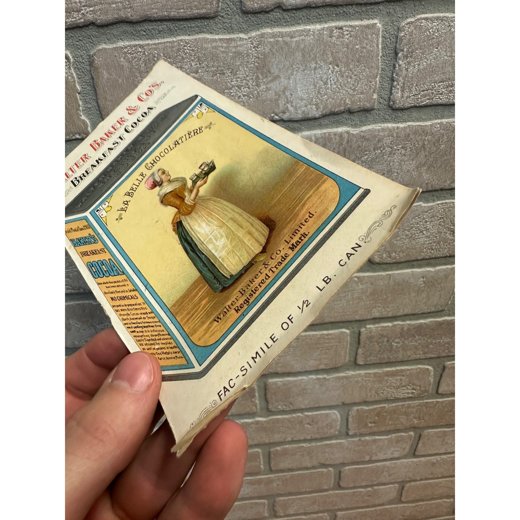 Antique 1920s Walter Baker Cocoa Victorian Advertising Trade Card Booklet Premium