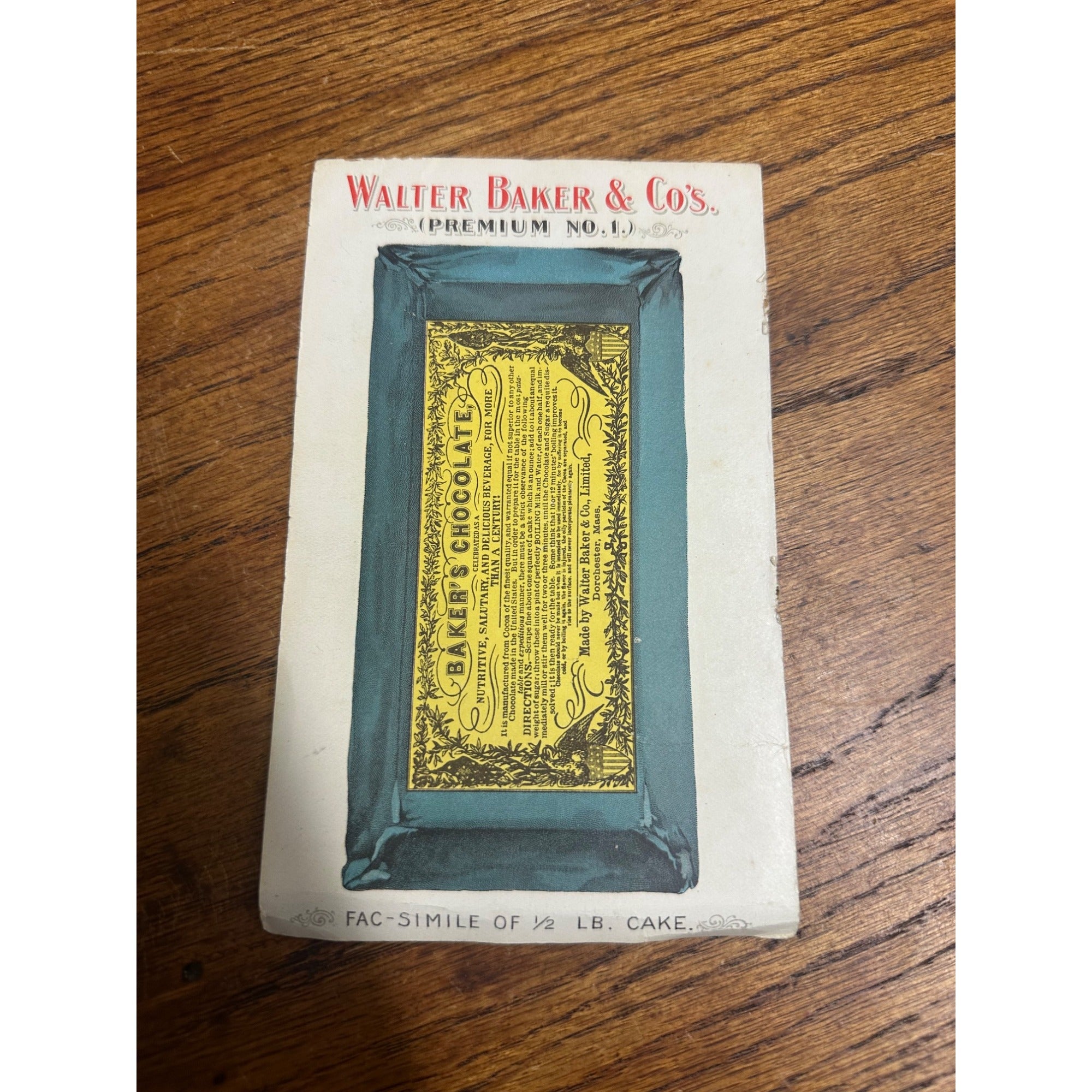 Antique 1920s Walter Baker Cocoa Victorian Advertising Trade Card Booklet Premium