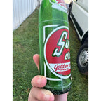 SCARCE 14 oz SUN DROP GOLDEN GIRL Cola soda bottle ACL 1958 SHAWANO WISCONSIN