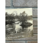 Vintage 1907 Scene on Wisconsin River RPPC Postcard Real Photo Grand Rapids WI