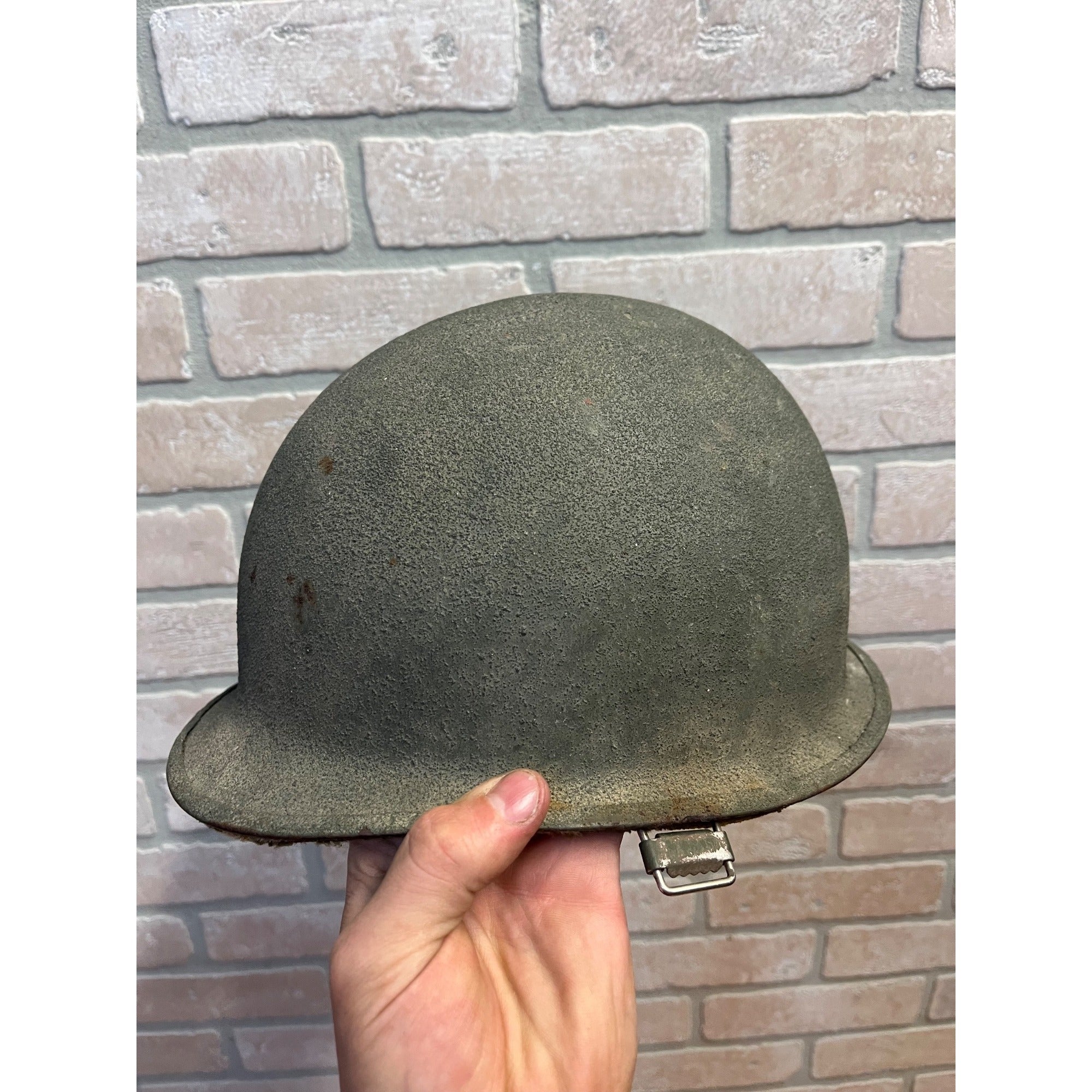 Original 1970s-80s Israli Defense Forces Army M1 Steel Pot Helmet + Liner Isreal