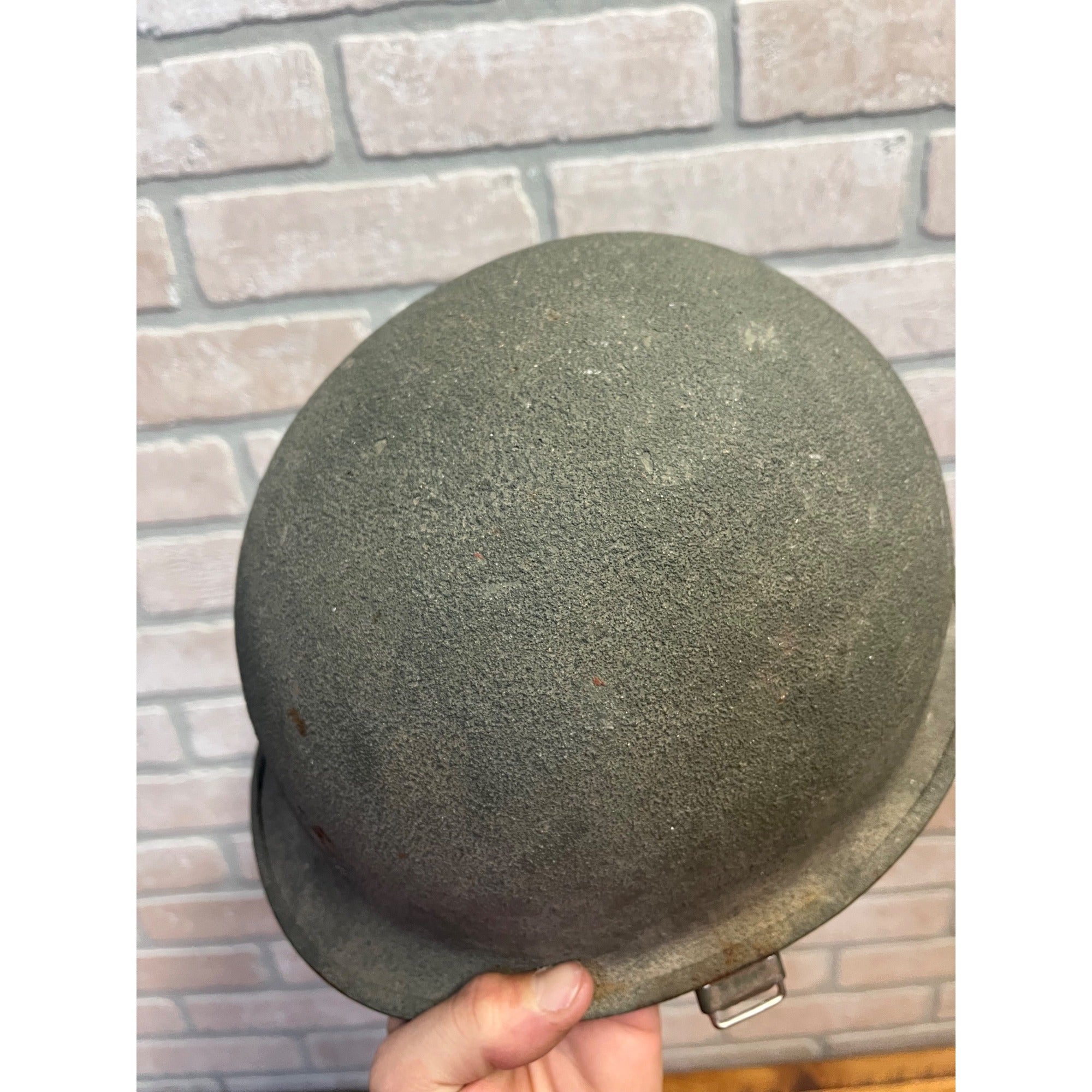 Original 1970s-80s Israli Defense Forces Army M1 Steel Pot Helmet + Liner Isreal