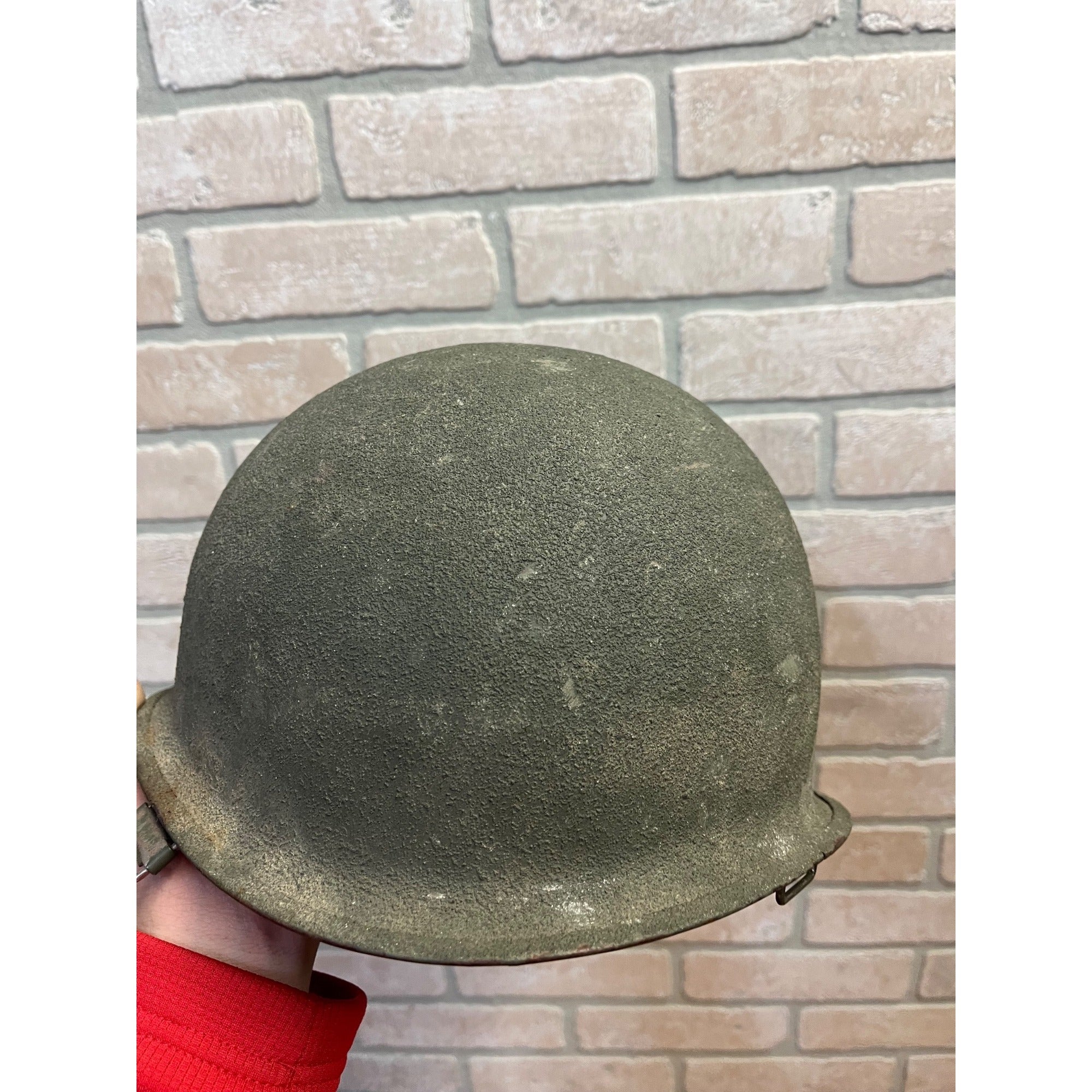 Original 1970s-80s Israli Defense Forces Army M1 Steel Pot Helmet + Liner Isreal