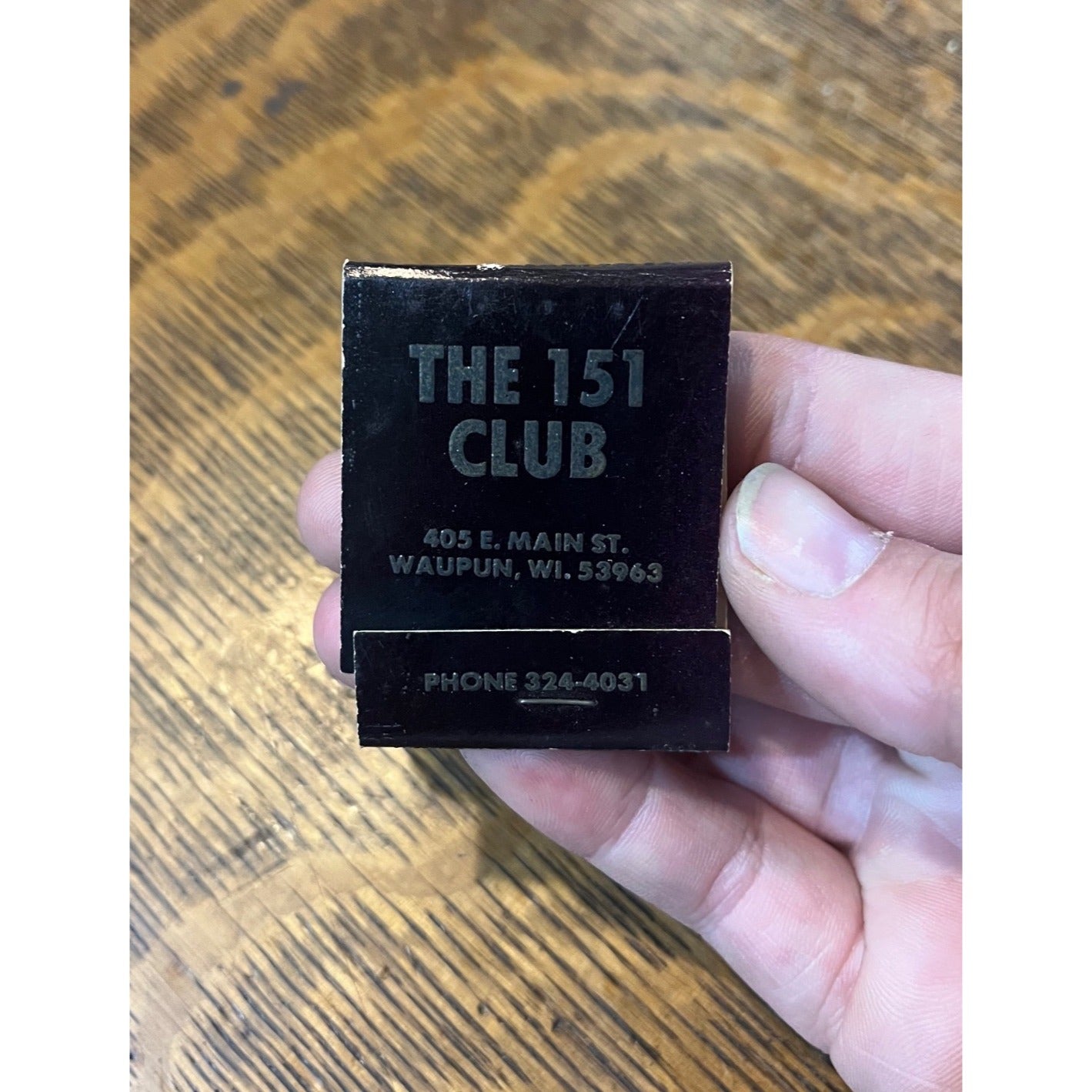 Vintage FULL Matchbook Advertising -The 151 Club - Waupun, Wis.