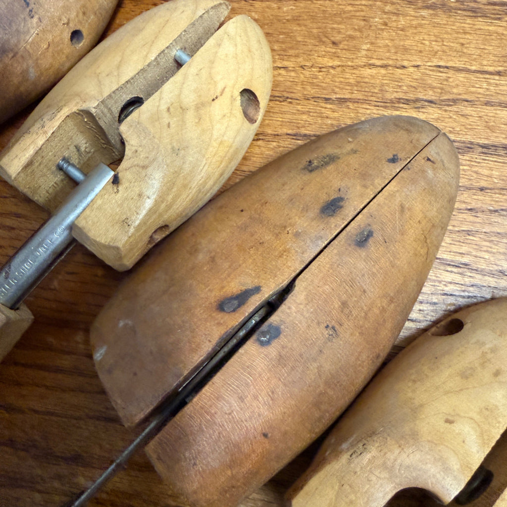 VTG Wooden Shoe Lasts Cobbler Forms Boot & Shoe Stretchers Mixed Lot Antique