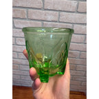 Vintage Hazel Atlas Uranium Rare Green Glass Vaseline Artichoke Measuring Cup