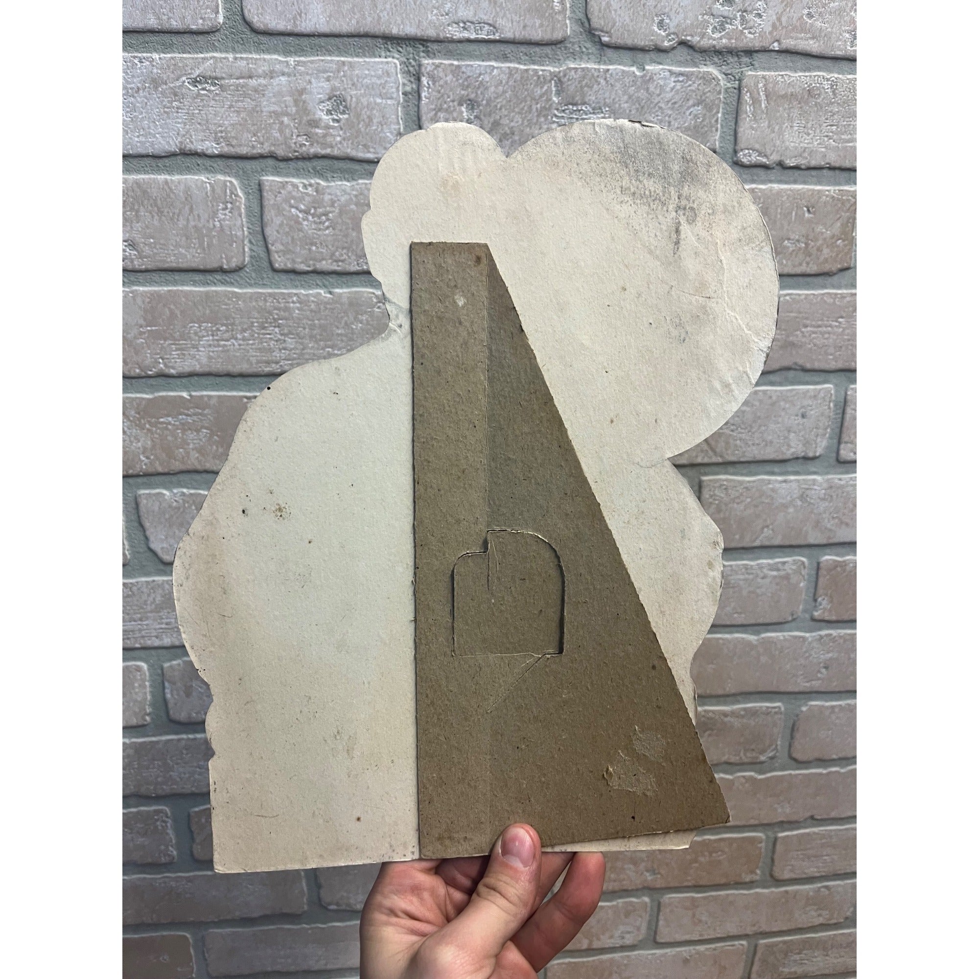 Original 1948 7UP Seven-Up Diecut Advertising Sign Countertop Easel Back 12"