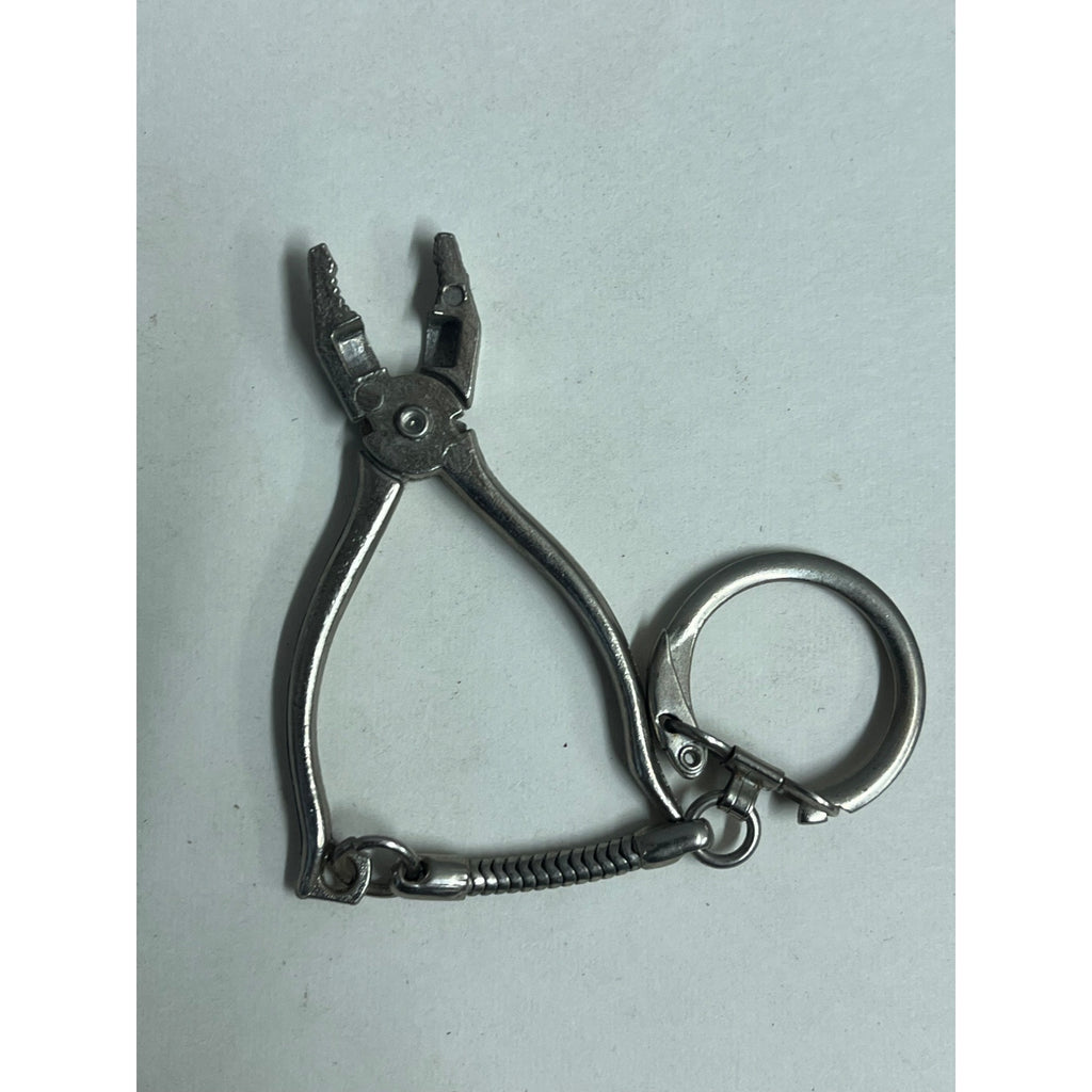 Vintage Miniature Pliers Keychain Tool 2.5" Long Mini Silver-Tone w/ Ring
