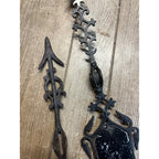 Vintage Antique Wrought Iron Weathervane Weather Vane Arrow Lot 2 Lightning Rod