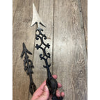 Vintage Antique Wrought Iron Weathervane Weather Vane Arrow Lot 2 Lightning Rod