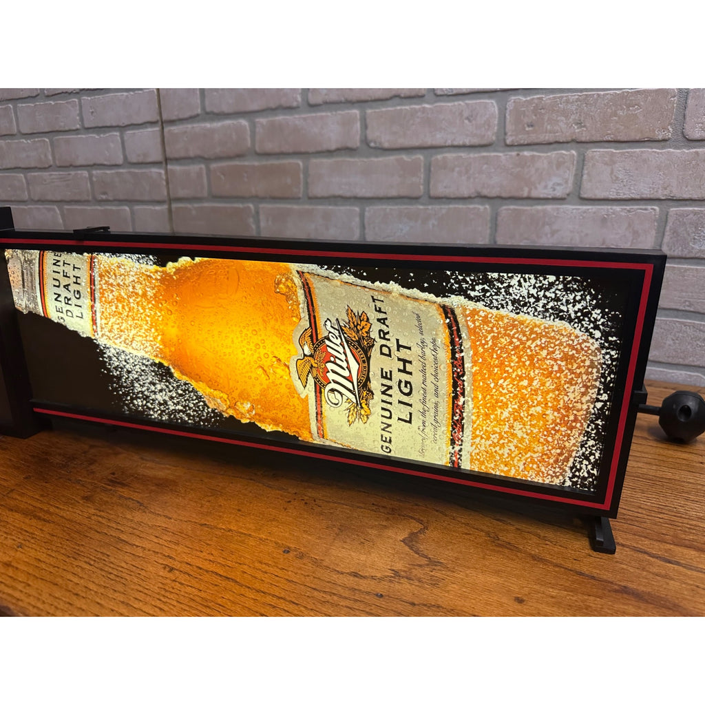 Vintage Miller Genuine Draft MGD Lighted 50" Clock Sign - Works!