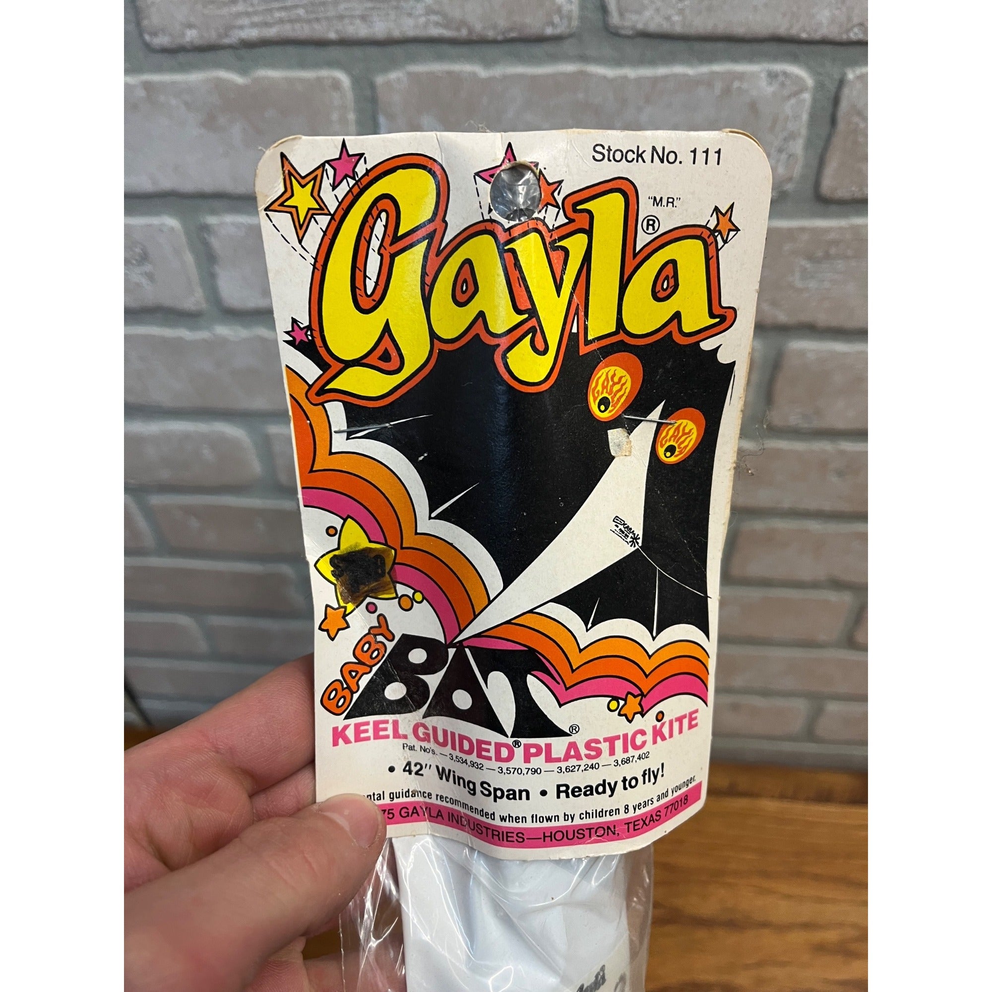 Vintage NOS 1975-1996 Gayla 42" Baby Bat Kite Original Sealed New