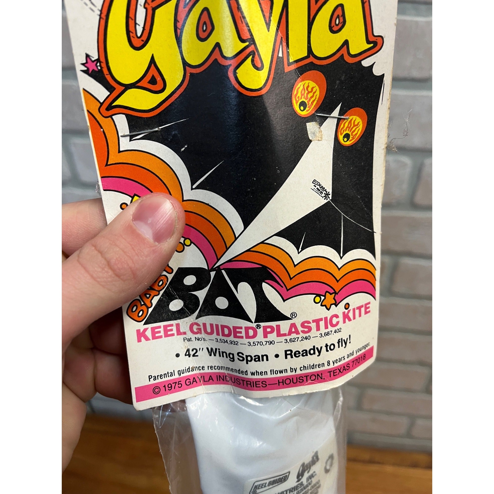 Vintage NOS 1975-1996 Gayla 42" Baby Bat Kite Original Sealed New