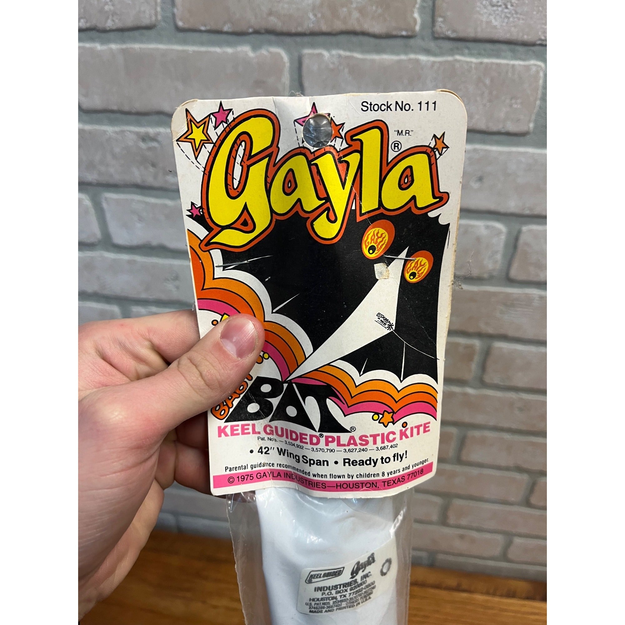 Vintage NOS 1975-1996 Gayla 42" Baby Bat Kite Original Sealed New