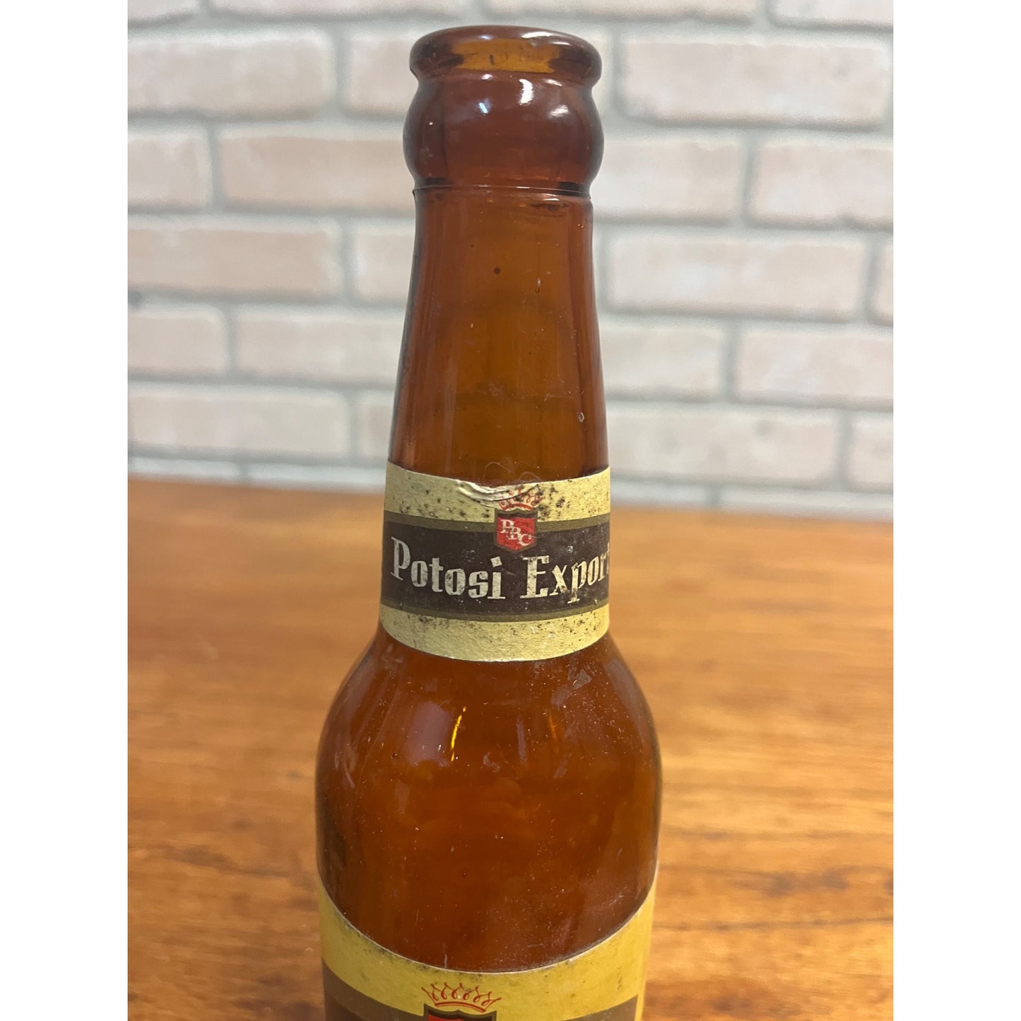 Vintage 1950s Good Old Potosi Export Brew 12 Oz Paper Label Beer Bottle